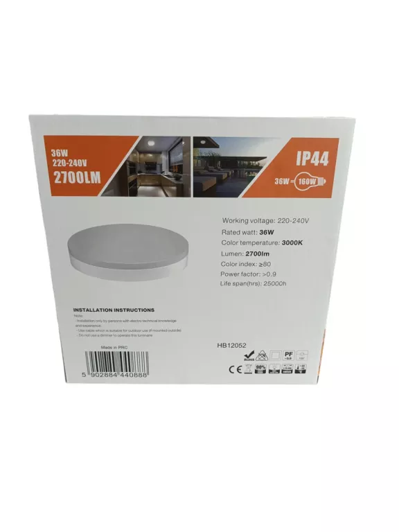 LAMPA SUFITOWA HOLDBOX 36W 2700LM