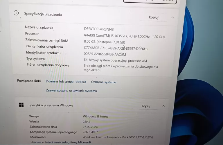 LAPTOP ASUS X509J INTEL CORE I5-10 8/512GB