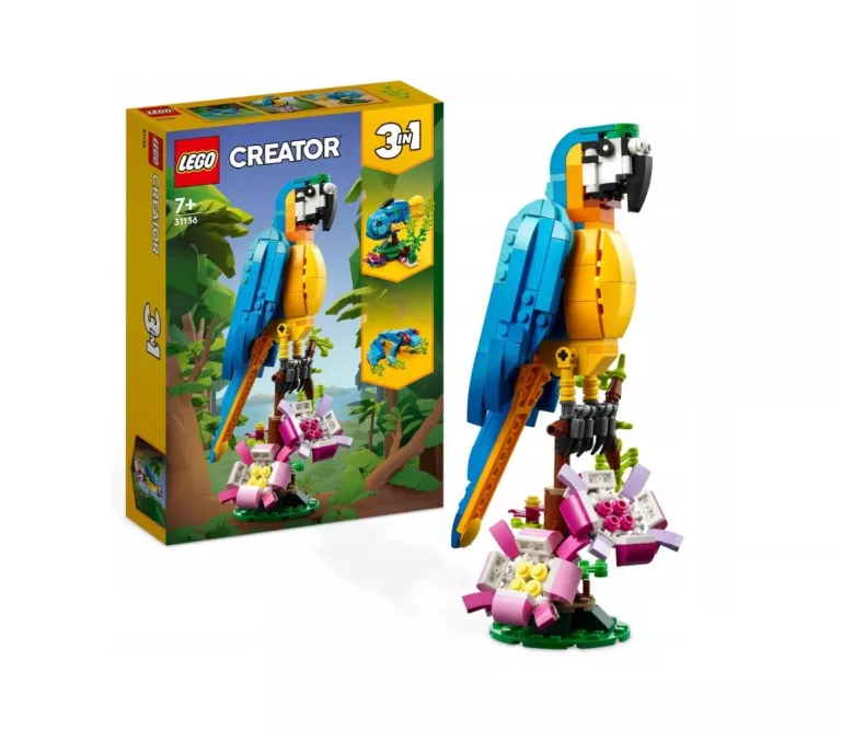 LEGO CREATOR 3 W 1 31136 EGZOTYCZNA PAPUGA 3W1