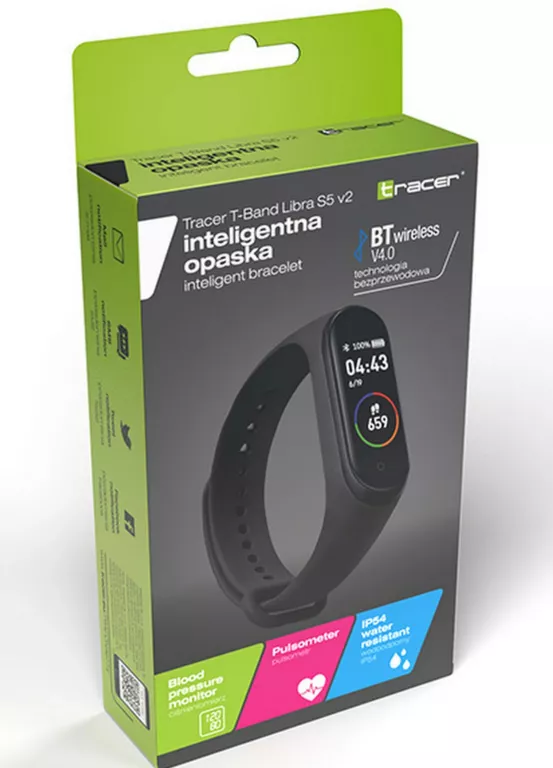 SMARTBAND TRACER T-BAND LIBRA S5 V2 CZARNA