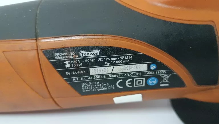 SZLIFIERKA KĄTOWA TOOLSON PRO-WS-750 750 W