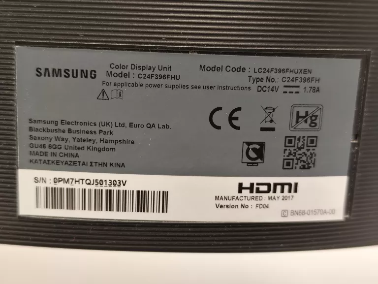 MONITOR SAMSUNG LC24F396