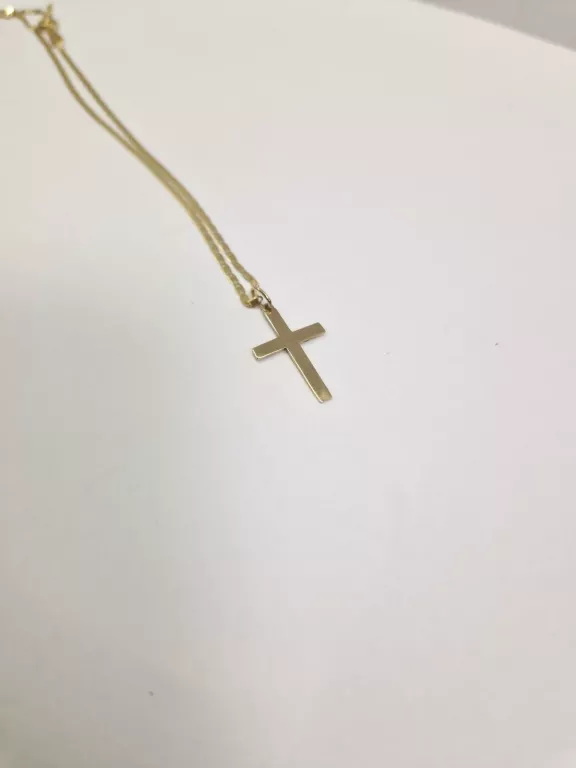 PRZEPIĘKNY ZŁOTY ŁAŃCUSZEK Z KRZYŻYKIEM 333/42CM/1,67G