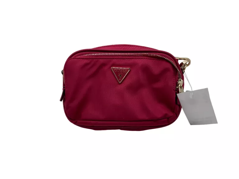 MATERIAŁOWA TOREBKA GUESS GEMMA RÓŻOWA - TORBA NA RAMIĘ