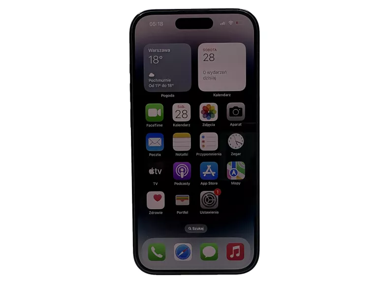 TELEFON APPLE IPHONE 14 PRO 128GB 6,21'' 48MPX SPACE BLACK 89% KONDYCJI