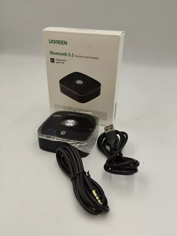 ADAPTER ODBIORNIK BLUETOOTH UGREEN 2XRCA JACK APTX AUX DO SAMOCHODU WIEŻY