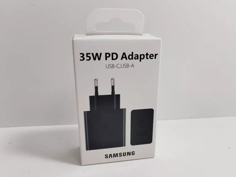 ORYGINALNA ŁADOWARKA SIECIOWA SAMSUNG DUO 35W KOLOR CZARNY USB + USB-C