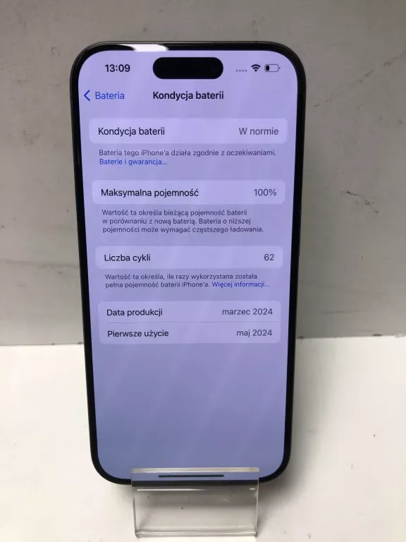 TELEFON IPHONE 15 PRO 128GB 100% BAT GW 22.05.2025