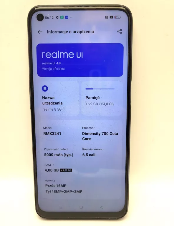 TELEFON REALME 8 5G 64GB