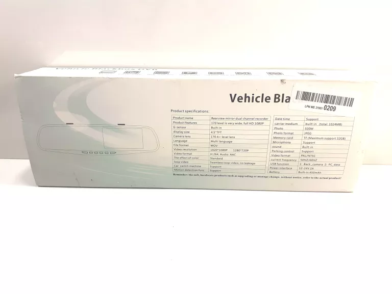 KAMERA SAMOCHODOWA VEHICLE BLACKBOX DVR