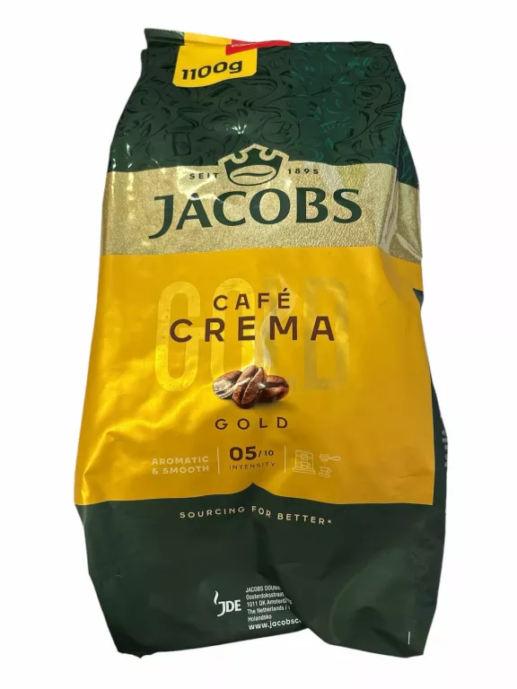 KAWA ZIARNISTA ARABICA JACOBS CAFE CREMA GOLD 1100 G