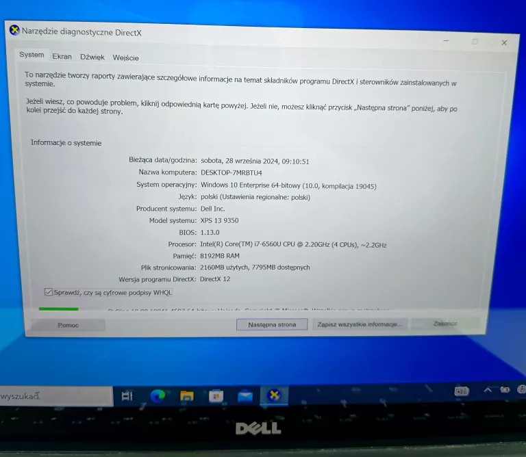 LAPTOP DELL XPS P54G I7/512GB/16GB/SSD/WIN10