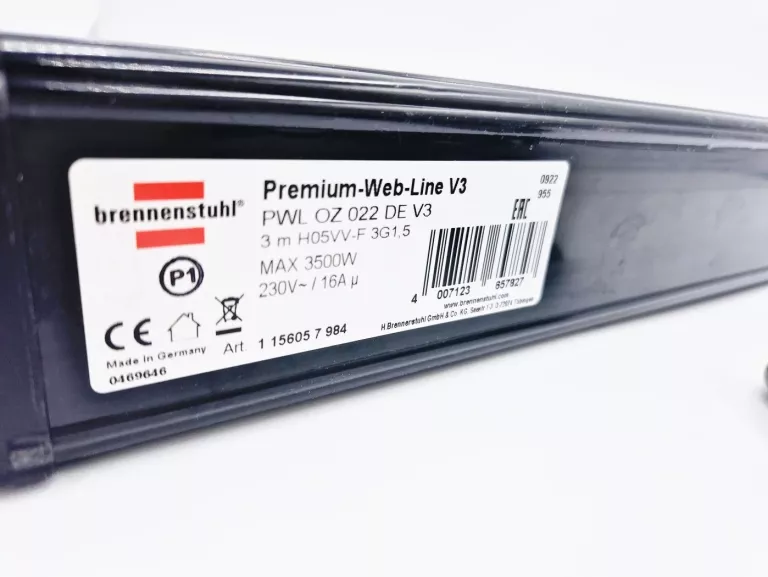 PRZEDŁUŻACZ CZARNY BRENNENSTUHL 3M 1156057984