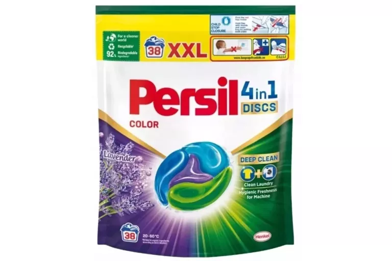 KAPSUŁKI DO PRANIA KOLORÓW PERSIL DISCS LAWENDA 4W1 38 SZTUK PRAŃ IDEAŁ