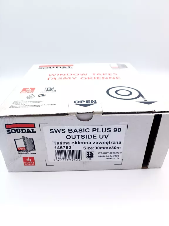 SOUDAL 90/30MB TAŚMA ZEWNĘTRZNA PEŁNY KLEJ OKIEN