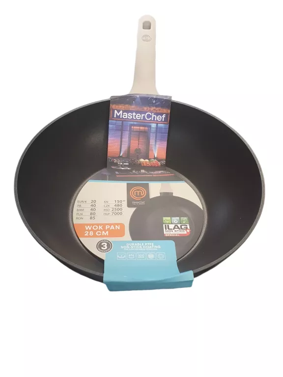 PATELNIA TRADYCYJNA MASTERCHEF 28 CM WOK PAN