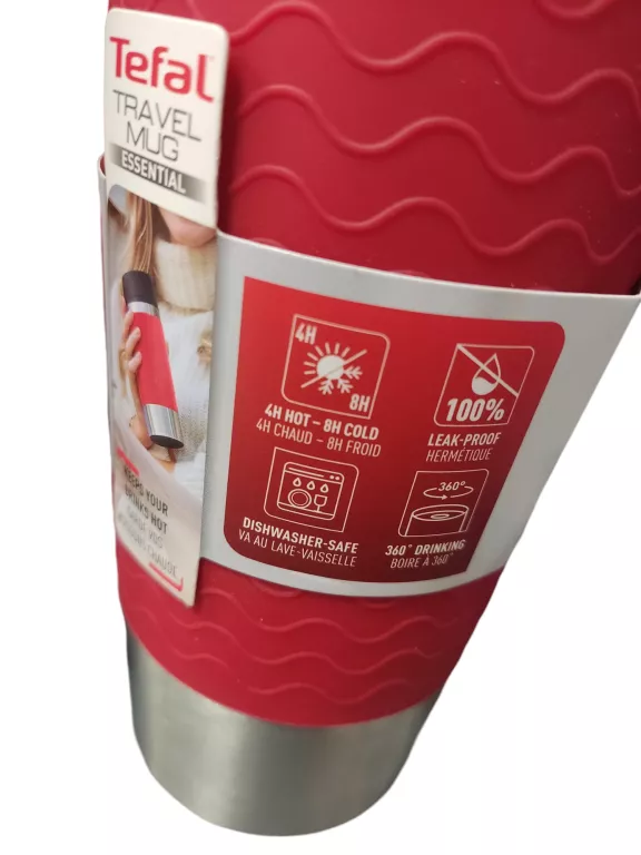 TEFAL KUBEK TERMICZNY TRAVEL MUG ESSENTIAL, 360 ML MIX KOLOR