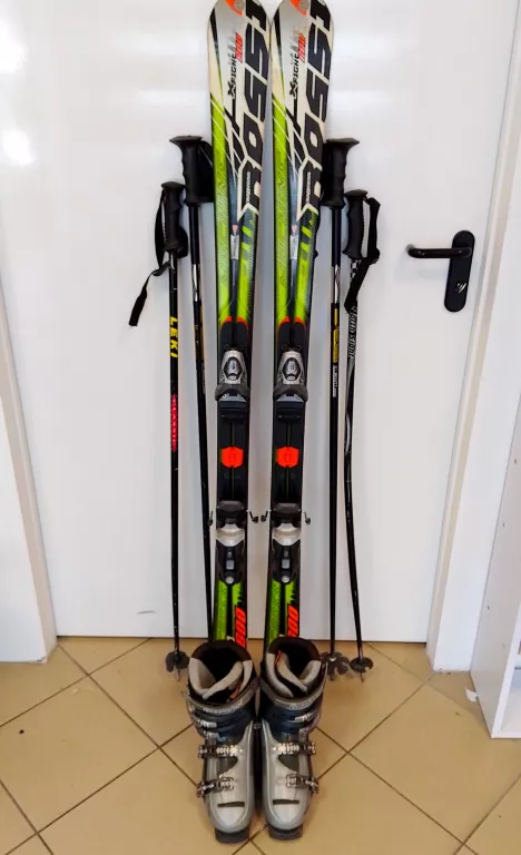 ZESTAW BUTY R37 KIJKI NARTY ROSSIGNOL154 XFIGHT 600