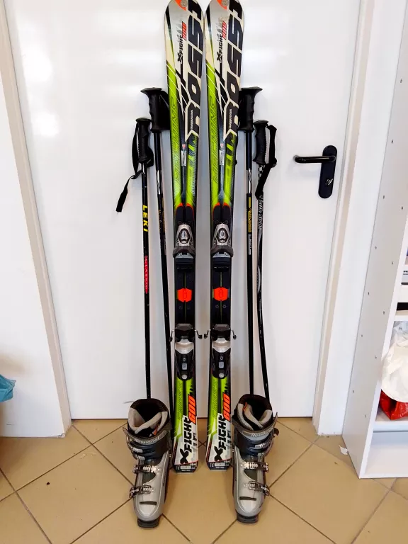 ZESTAW BUTY R37 KIJKI NARTY ROSSIGNOL154 XFIGHT 600