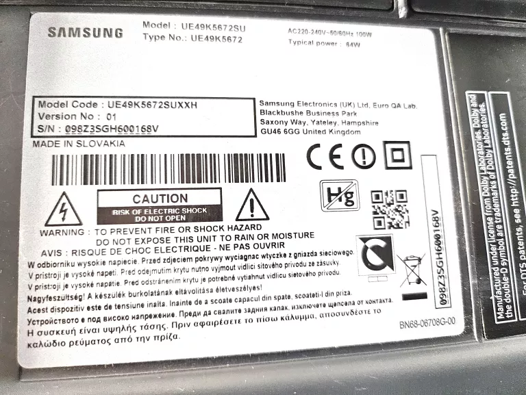 TELEWIZOR LED SAMSUNG UE49K5672 49 CALI