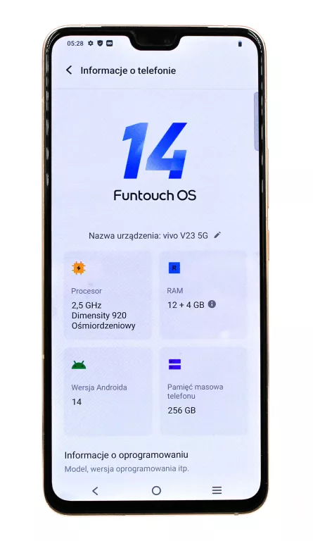 TELEFON VIVO V23 5G 12/256 ETUI BEZ RAT