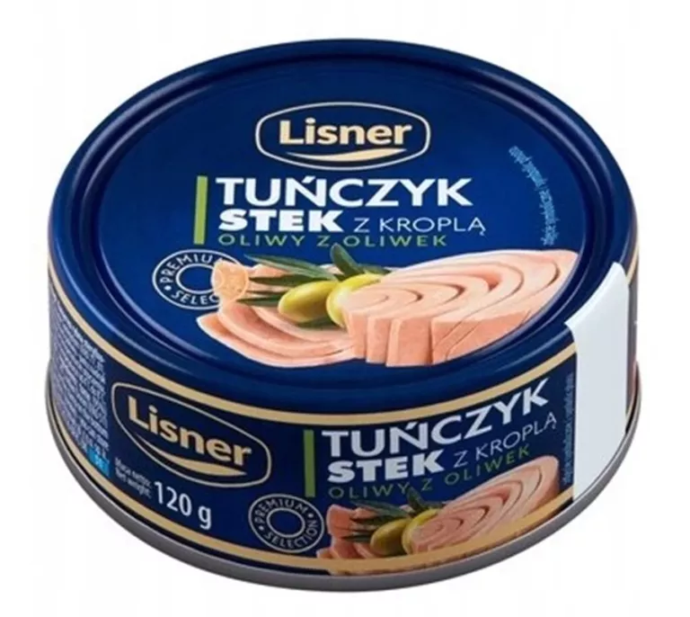 LISNER STEK Z TUŃCZYKA W OLIWIE Z OLIWEK 120G