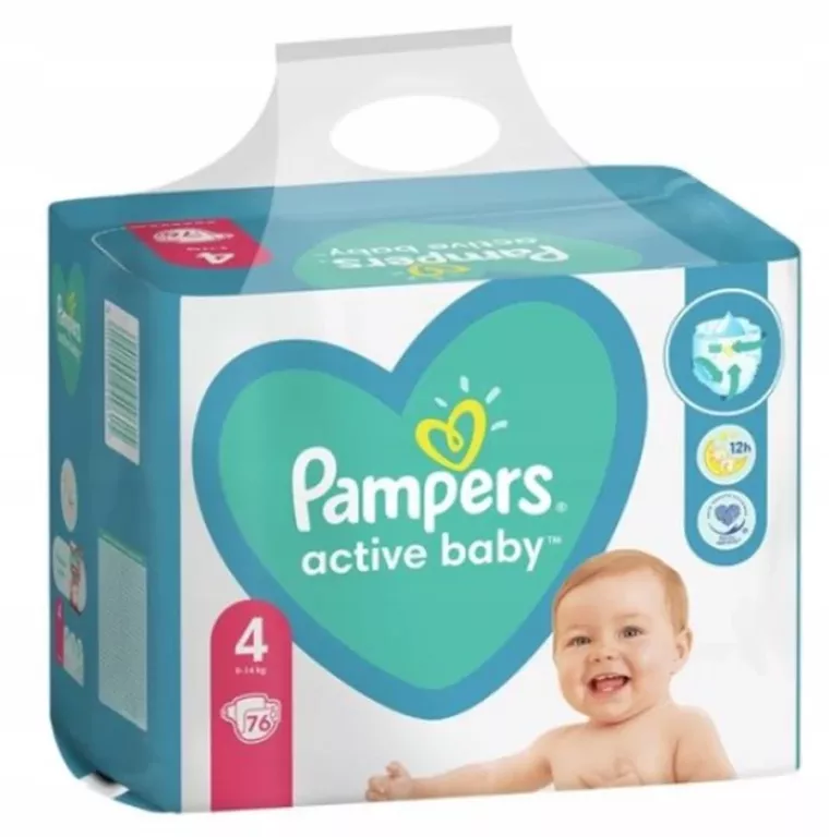 PIELUSZKI PAMPERS ACTIVE BABY 4 76SZT.