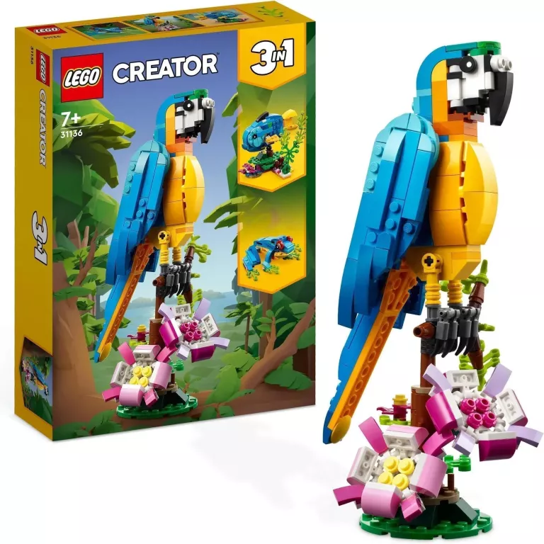 LEGO 31136 CREATOR 3 IN 1 EGZOTYCZNA PAPUGA