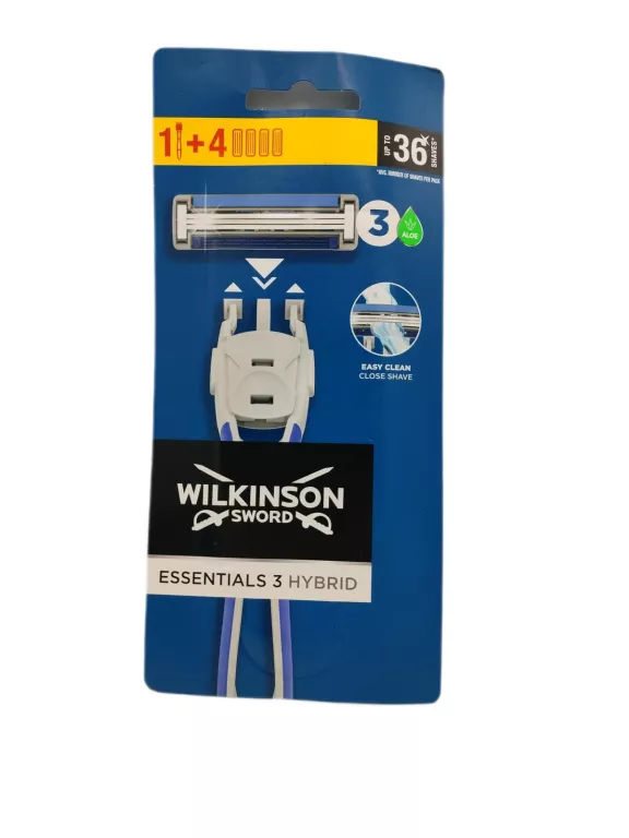 ZESTAW DO GOLENIA WILKINSON ESSENTIALS 3 HYBRID 4X WKŁADY + RĄCZKA