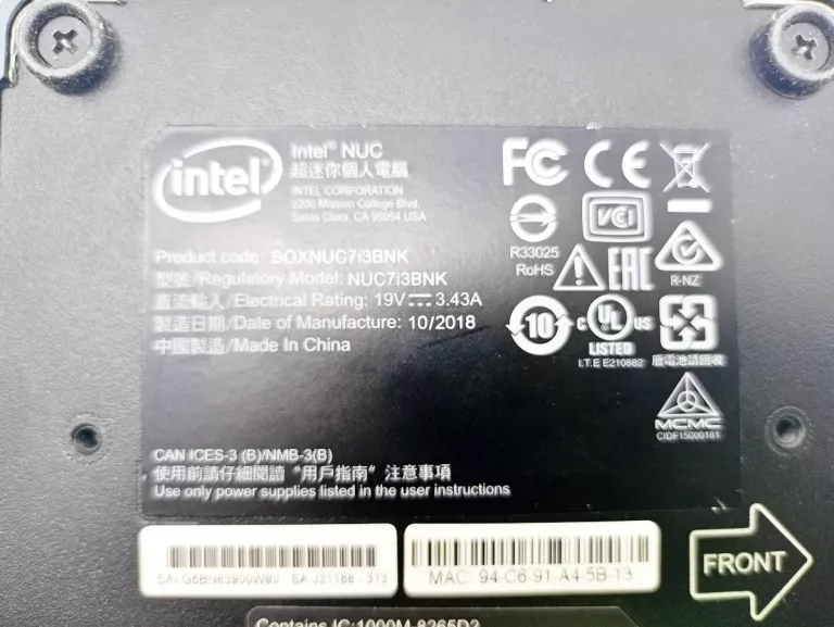 MINI KOMPUTER INTEL NUC CORE I3-8GB-120GB WIN
