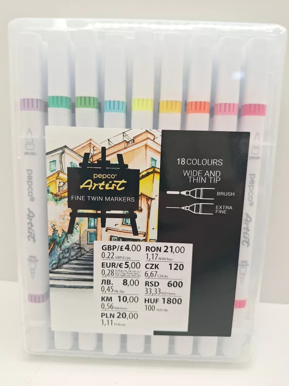 MARKERY ARTIST PEPCO FINE TWIN MARKERS 18SZT