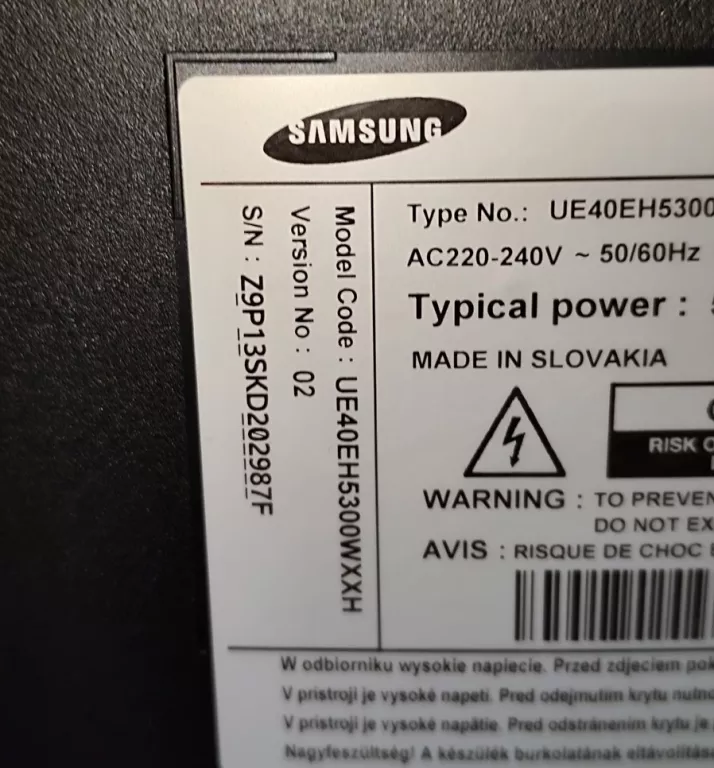 TELEWIZOR SAMSUNG UE40EH5300