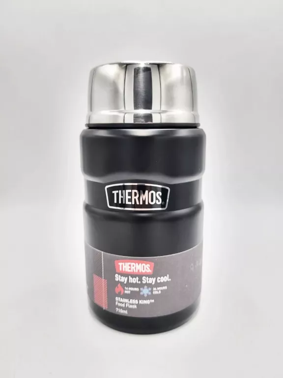 TERMOS OBIADOWY JEDZENIE THERMOS KING 710ML CZARNY