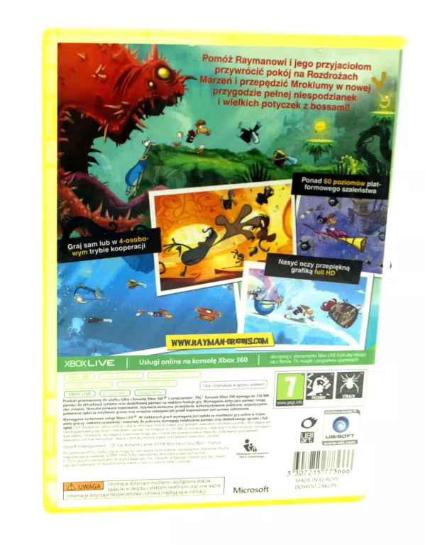 GRA RAYMAN ORIGINS XBOX 360
