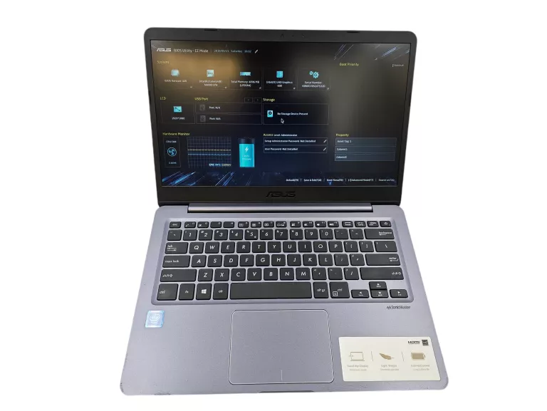 LAPTOP ASUS VIVOBOOK E406M INTEL N4000 4GB 14" OPIS!