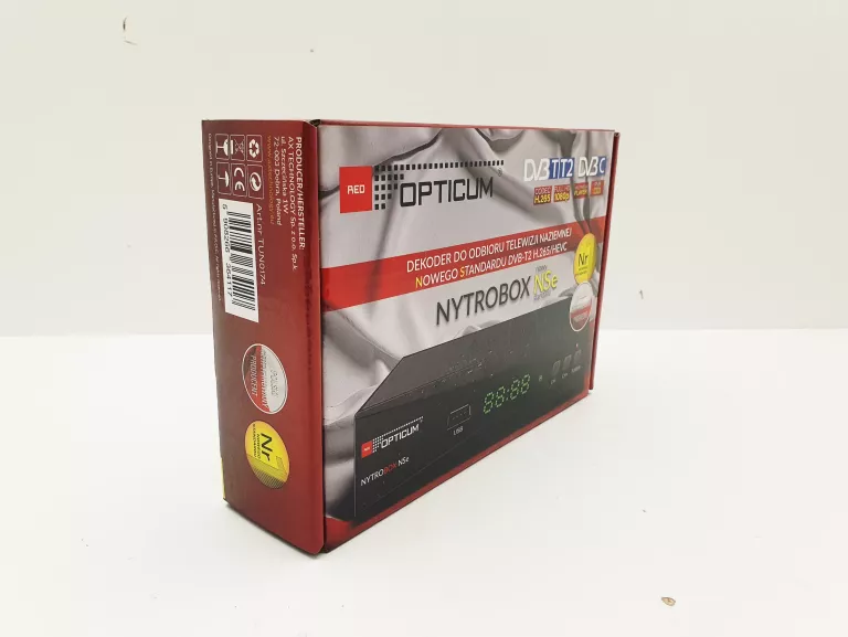 TUNER DEKODER HYBRYDOWY DVB-T2 DVB-C H.265 OPTICUM TV FULL HD USB EPG