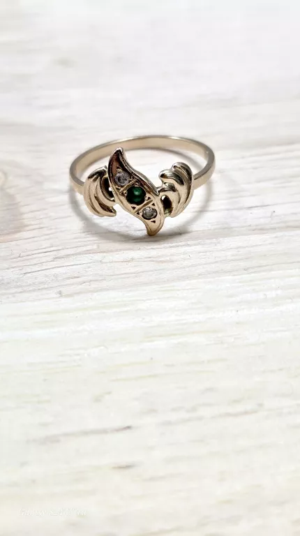 piekny-zloty-pierscionek-z-zielonym-oczkiem-p585-r16-230g-waga-153