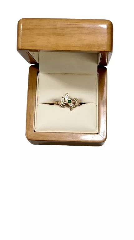 piekny-zloty-pierscionek-z-zielonym-oczkiem-p585-r16-230g-rozmiarsrednica-wew-mm-372-16