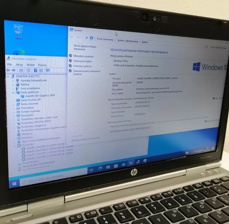 LAPTOP HP ELITEBOOK 2560P I5 / 8GB / 466GB HDD / WIN 10PRO