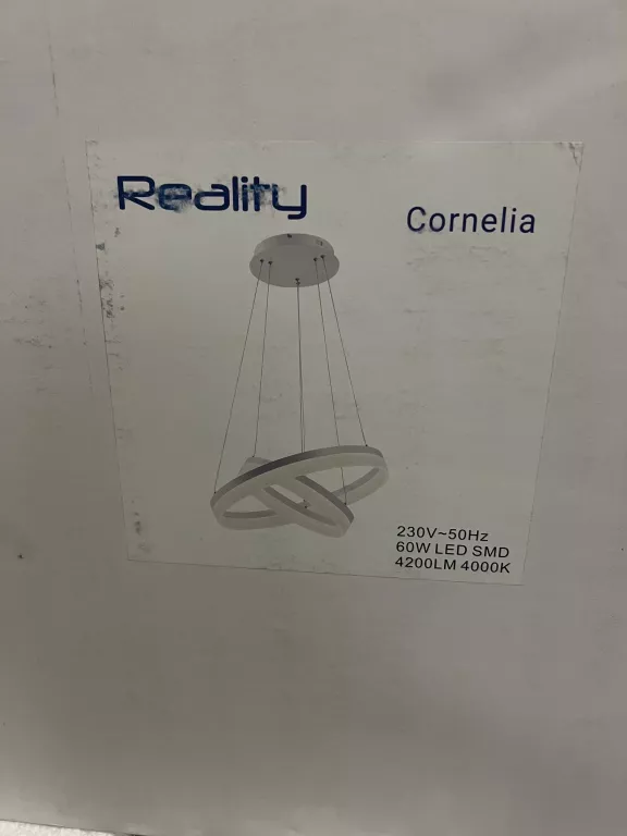 LAMPA WISZĄCA CORNELIA LED BIAŁA 330602-01 REALITY OKAZJA!!