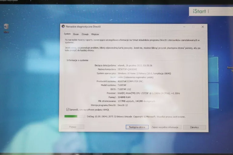 TABLET ASUS T100TAF