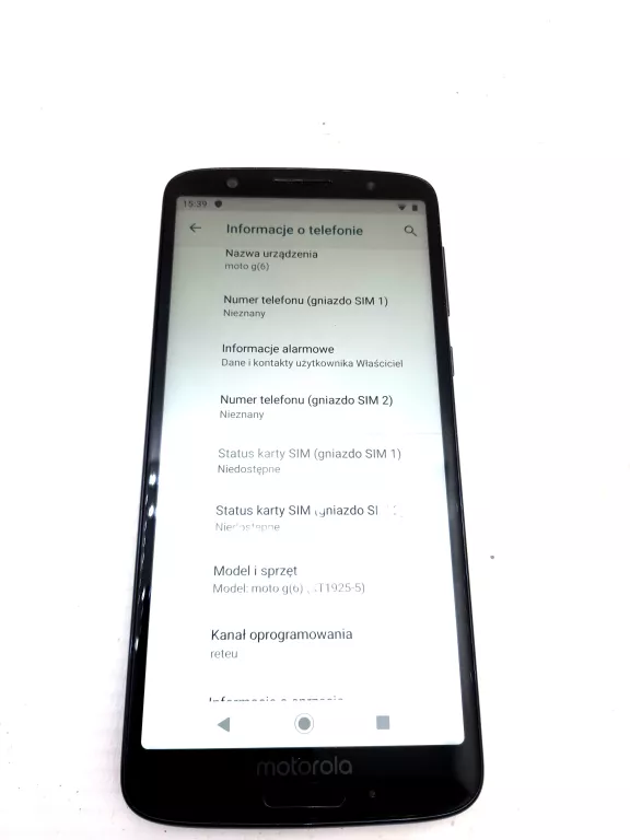 TELEFON SMARTFON MOTOROLA MOTO G6 3/32GB Z PUDEŁKIEM+ ETUI