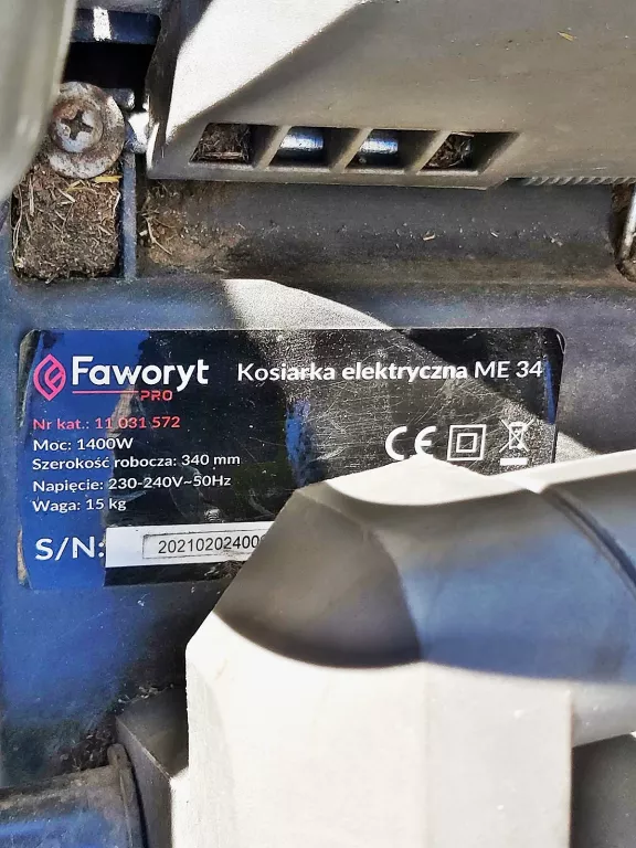 KOSIARKA ELEKTRYCZNA FAWORYT ME34 + KOSZ