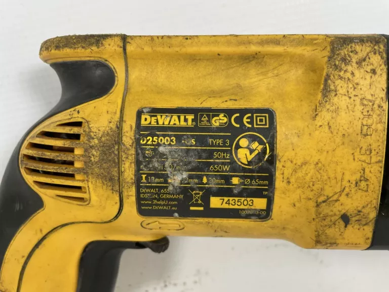 MŁOTOWIERTARKA DEWALT D25003 TYPE 3