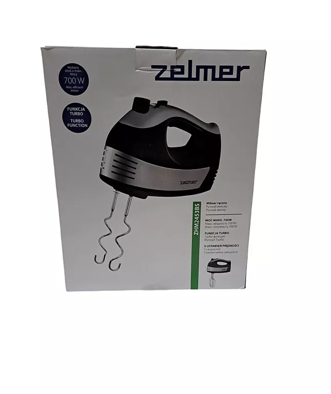 ZELMER ROBOT KUCHENNY MIKSER RĘCZNY ZHM 2453 BS 700W CZARNY