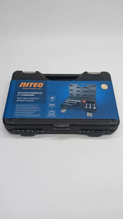 NITEO PRECYZYJNY KLUCZ DYNAMOMETRYCZNY 1/4" Z ZESTAWEM NASADEK WALIZKA