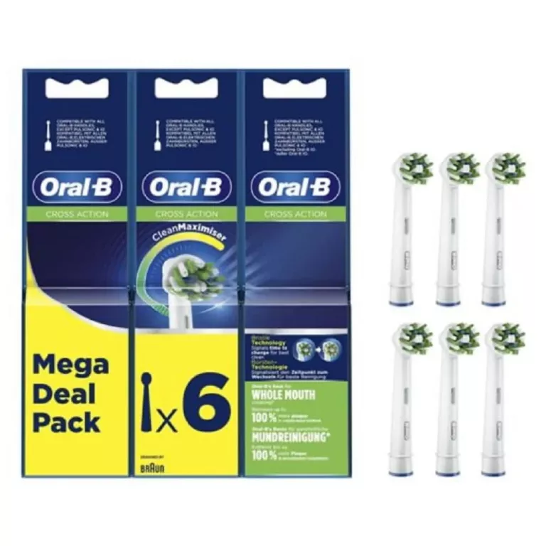 ORAL-B CROSSACTION KOŃCÓWKI WYMIENNE DO SZCZOTECZEK OPAKOWANIE 6 SZT