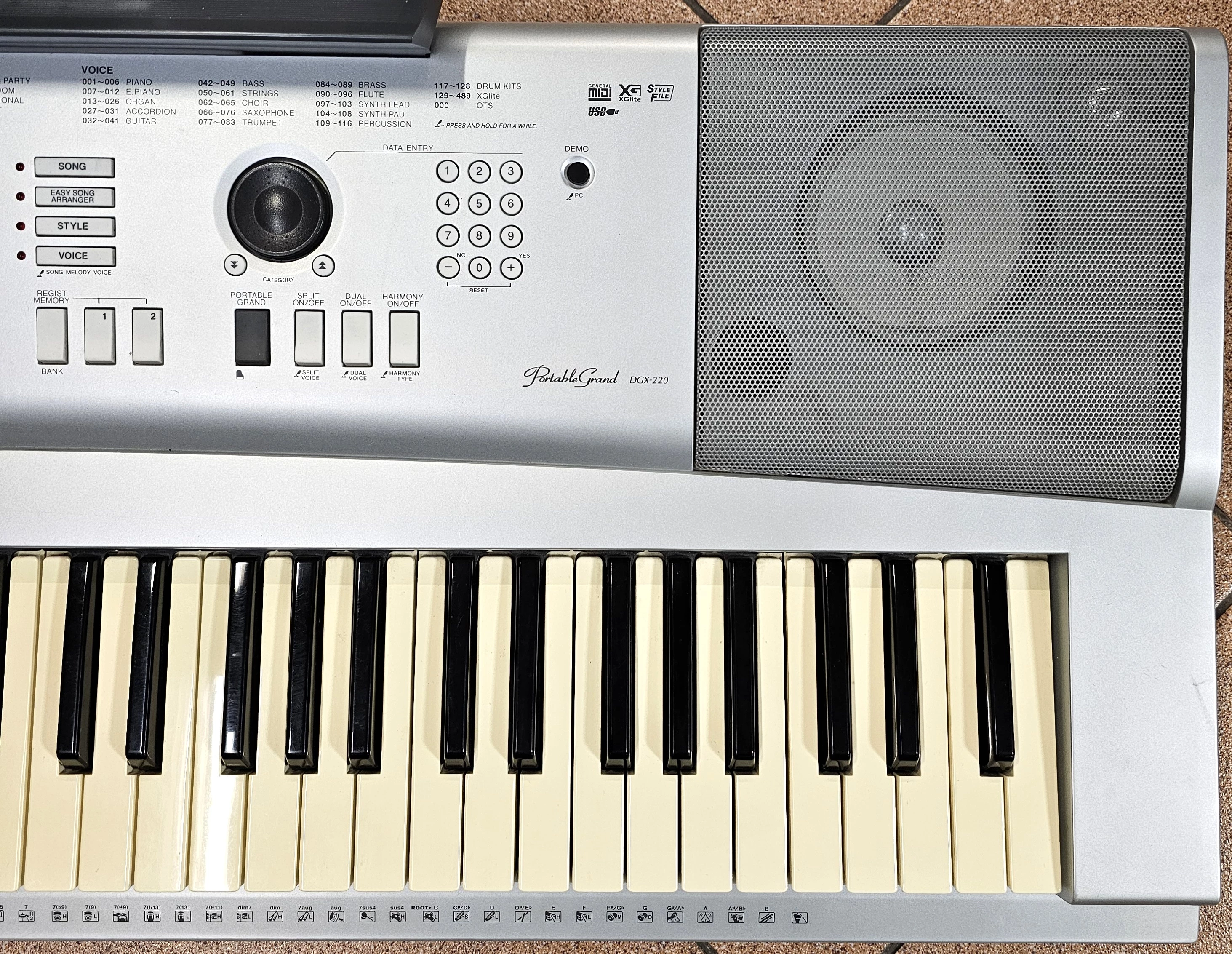 keyboard-yamaha-dgx-220-stojak-zasilacz-instrukcja-ean-gtin-4957812659703