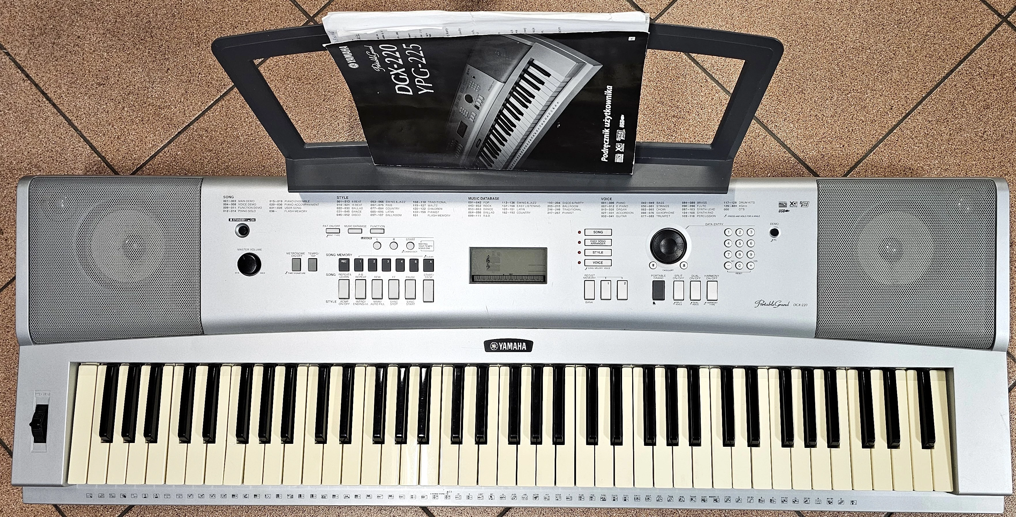 keyboard-yamaha-dgx-220-stojak-zasilacz-instrukcja-stan-11323-2