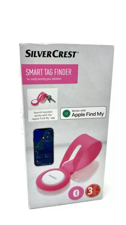 LOKALIZATOR BLUETOOTH SILVERCREST SMART TAG FINDER RÓŻOWY